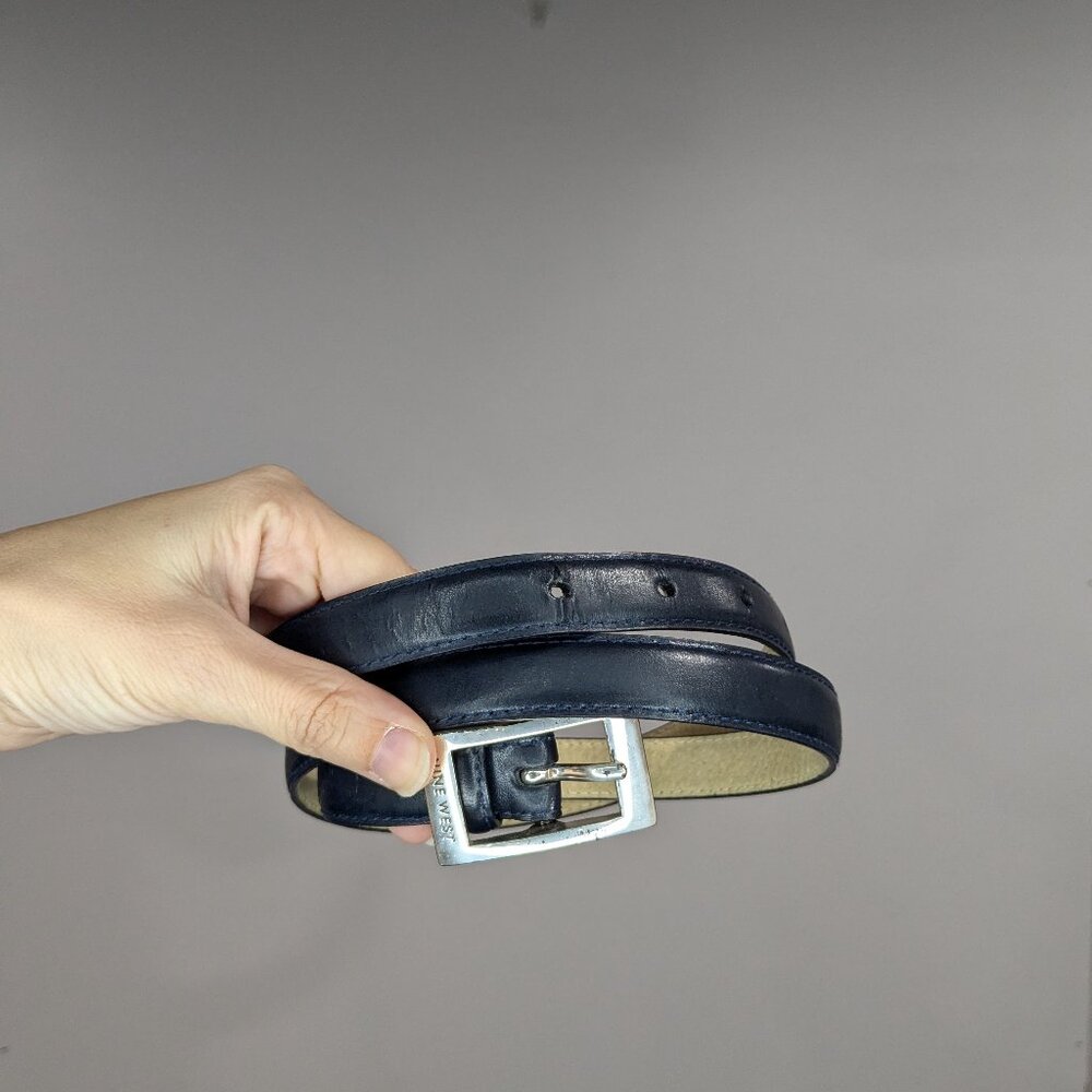 Nine West Leather Belt Black Size Medium